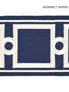 Scalamandre Trim Square Link Embroidered Tape Indigo SCT32870006