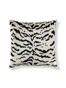 Scalamandre Pillow Tigre   22 X 22 - Off-White & Black SCTIGRPILL0006