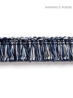 Gardiner Brush Fringe Indigo SCFC14940007 by Scalamandre Designer Trim HAMPTONS TRIMMINGS 60% VISCOSE 40% ACRYLIC ITALY LIGHT DUTY Horizontal: and Vertical: 1 - Swanky Fabrics -