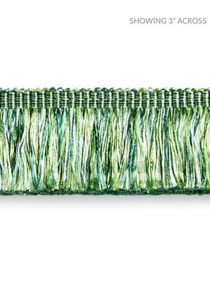 Gripsholm Brush Fringe Forest SCFC14970007 by Scalamandre Designer Trim NOVANTA PASSEMENTERIE 52% FIBRANNE 45 % RAYON 3% POLYESTER CHINA LIGHT DUTY Horizontal: 0" and Vertical: 0" 1.5 - Swanky Fabrics -