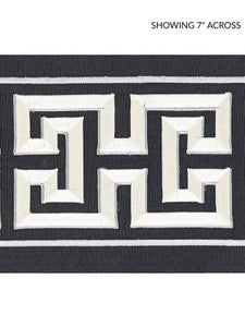 Scalamandre Trim Imperial Embroidered Tape Charcoal SCT32800007