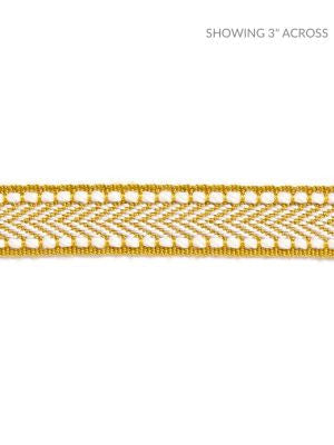 Watermill Gimp Brass SCT32860007 by Scalamandre Designer Trim HAMPTONS TRIMMINGS 98% ACRYLIC 2% POLYESTER CHINA LIGHT DUTY Horizontal: and Vertical: 0.63 - Swanky Fabrics -