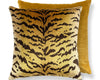 Tigre/Velvet Pillow 22 X 22 - Ivory, Gold & Black / Gilt SCTDDK261670007 by Scalamandre Designer Pillow