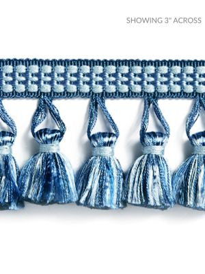 Plaza Tassel Fringe Blue Jay SCFT15050008 by Scalamandre Designer Trim NOVANTA PASSEMENTERIE 54% FIBRANNE 46% RAYON CHINA LIGHT DUTY Horizontal: 0" and Vertical: 0" 2.25 - Swanky Fabrics -