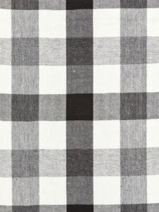 Scalamandre Fabric Westport Linen Plaid Noir SC271350009