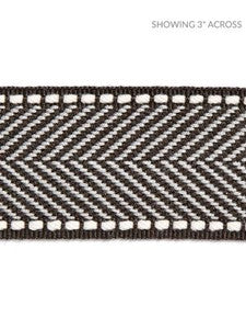 Scalamandre Trim Montauk Herringbone Tape Charcoal SCT32850010