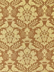 Scalamandre Fabric Love Bird Chocolate & Gold SC1098MM0013