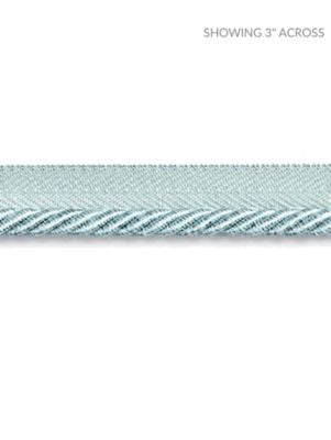 Boulevard Cord Sky SCC3140013 by Scalamandre Designer Trim NOVANTA PASSEMENTERIE 15% POLYESTER 1% ACRYLIC, 48% COTTON 19% RAYON 17% FIBRANNE CHINA LIGHT DUTY Horizontal: 0" and Vertical: 0" 0.25 - Swanky Fabrics -