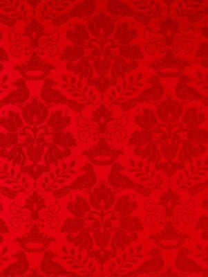 Love Bird Ruby SC1098MM0015 by Scalamandre Designer Fabric 100% SILK INDIA LIGHT DUTY Horizontal: 16" and Vertical: 13" 55 - Swanky Fabrics -