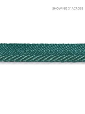 Boulevard Cord Emerald Isle SCC3140017 by Scalamandre Designer Trim NOVANTA PASSEMENTERIE 15% POLYESTER 1% ACRYLIC, 48% COTTON 19% RAYON 17% FIBRANNE CHINA LIGHT DUTY Horizontal: 0" and Vertical: 0" 0.25 - Swanky Fabrics -