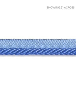 Boulevard Cord Delphinium SCC3140018 by Scalamandre Designer Trim NOVANTA PASSEMENTERIE 15% POLYESTER 1% ACRYLIC, 48% COTTON 19% RAYON 17% FIBRANNE CHINA LIGHT DUTY Horizontal: 0" and Vertical: 0" 0.25 - Swanky Fabrics -