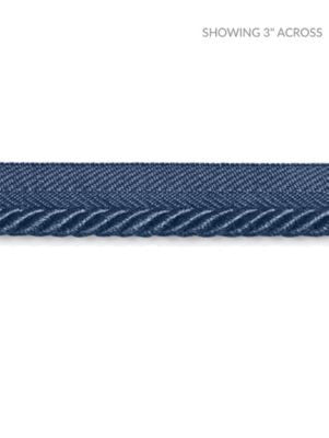 Boulevard Cord Fjord SCC3140020 by Scalamandre Designer Trim NOVANTA PASSEMENTERIE 15% POLYESTER 1% ACRYLIC, 48% COTTON 19% RAYON 17% FIBRANNE CHINA LIGHT DUTY Horizontal: 0" and Vertical: 0" 0.25 - Swanky Fabrics -