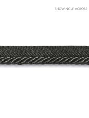 Boulevard Cord Coal SCC3140022 by Scalamandre Designer Trim NOVANTA PASSEMENTERIE 15% POLYESTER 1% ACRYLIC, 48% COTTON 19% RAYON 17% FIBRANNE CHINA LIGHT DUTY Horizontal: 0" and Vertical: 0" 0.25 - Swanky Fabrics -