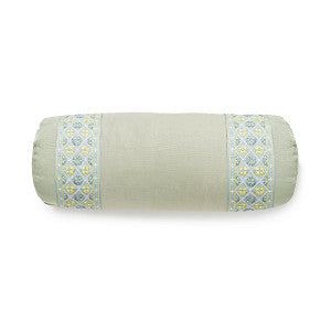 Toscana/Hansel Tape Bolster/Sea Mist / Summer Breeze Sc 0044Btoscpill by The House of Scalamandre
 Designer Pillow