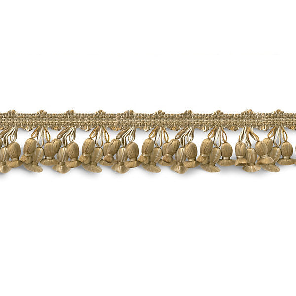 Newport Tassel Fringe - Silk White, Fawn, Taupe SCFT11030001 by Scalamandre Designer Trim