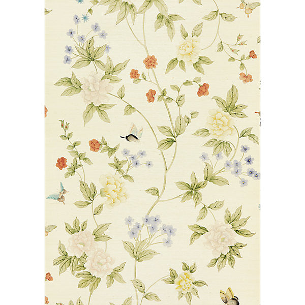 Luoyang Garden Sisal Document SCWP883820001 by Scalamandre Designer Wallpaper