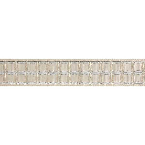 Fiori Embroidered Tape Flax SCT32880003 by Scalamandre Designer Trim