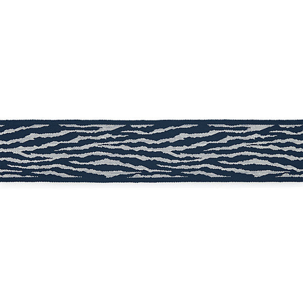Tiger Tape Indigo by Scalamandre
 Trim Scalamandre
 Trim Tiger Tape IndigoTrim ISOLA INDOOR / OUTDOOR 100% POLYOLEFIN UNITED KINGDOM </p><p>Repeat: H: 6.25", V: 3" - Fabric Carolina -