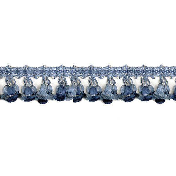 Newport Tassel Fringe - Silk Med Blue, Dk Blue & Grey SCFT11030012 by Scalamandre Designer Trim