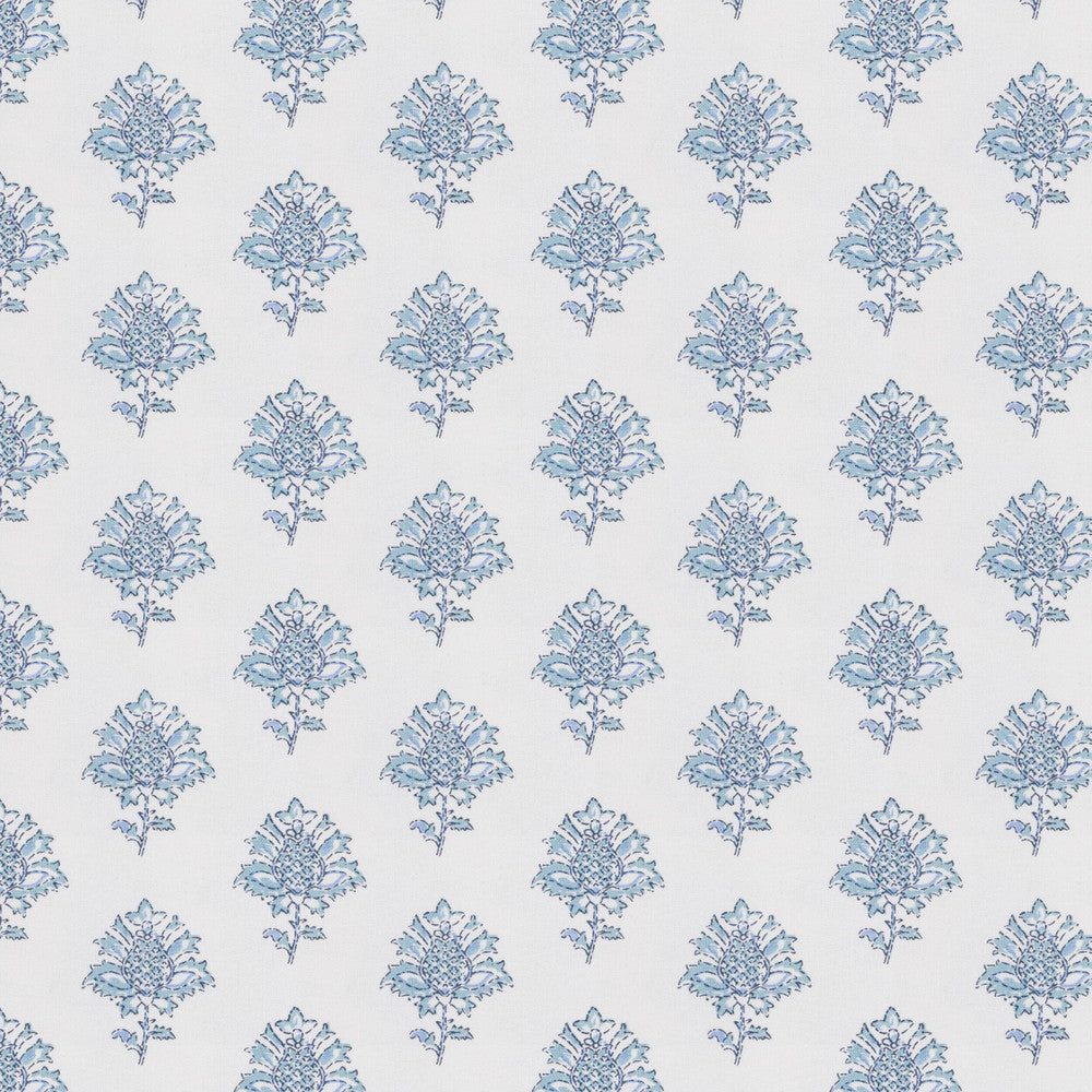 Sedalia 2 Marine by Aoc Designer Fabric THE ART OF COLOR DOWN THE LANE 100%COT INDIA Horizontal: 4.500 and Vertical: 3.250 56 in - Swanky Fabrics -