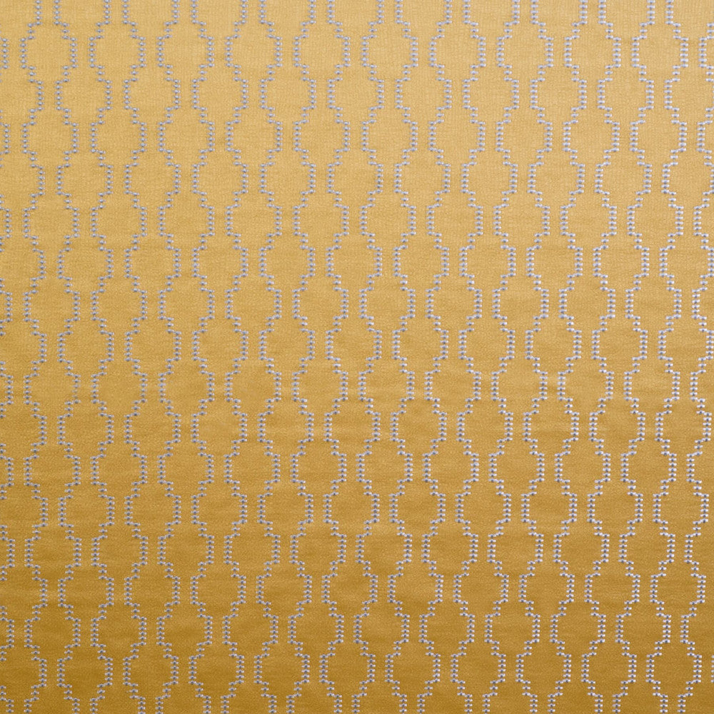 Seneca 1 Amber by Marcus William Designer Fabric Kai/Marcus William Tanner 65% Polyester 35% Cotton Viscose Embroidery INDIA Horizontal: 2.5 and Vertical: 3.125 54.63 in - Swanky Fabrics -