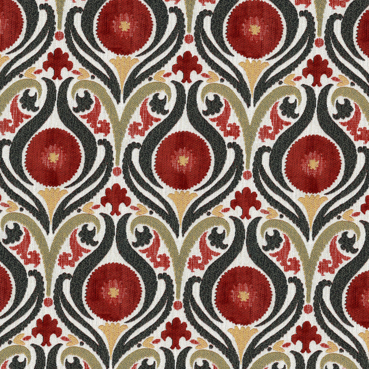 Captivate 14 Blaze by ABBEYSHEA Designer Fabric 100% Polyester China </p><p>Repeat: Horizontal: 6.8" (17.2 cm) Up the Roll and Vertical: 13.5" (34.3 cm) Across the Roll 54" (137 cm) - Swanky Fabrics -