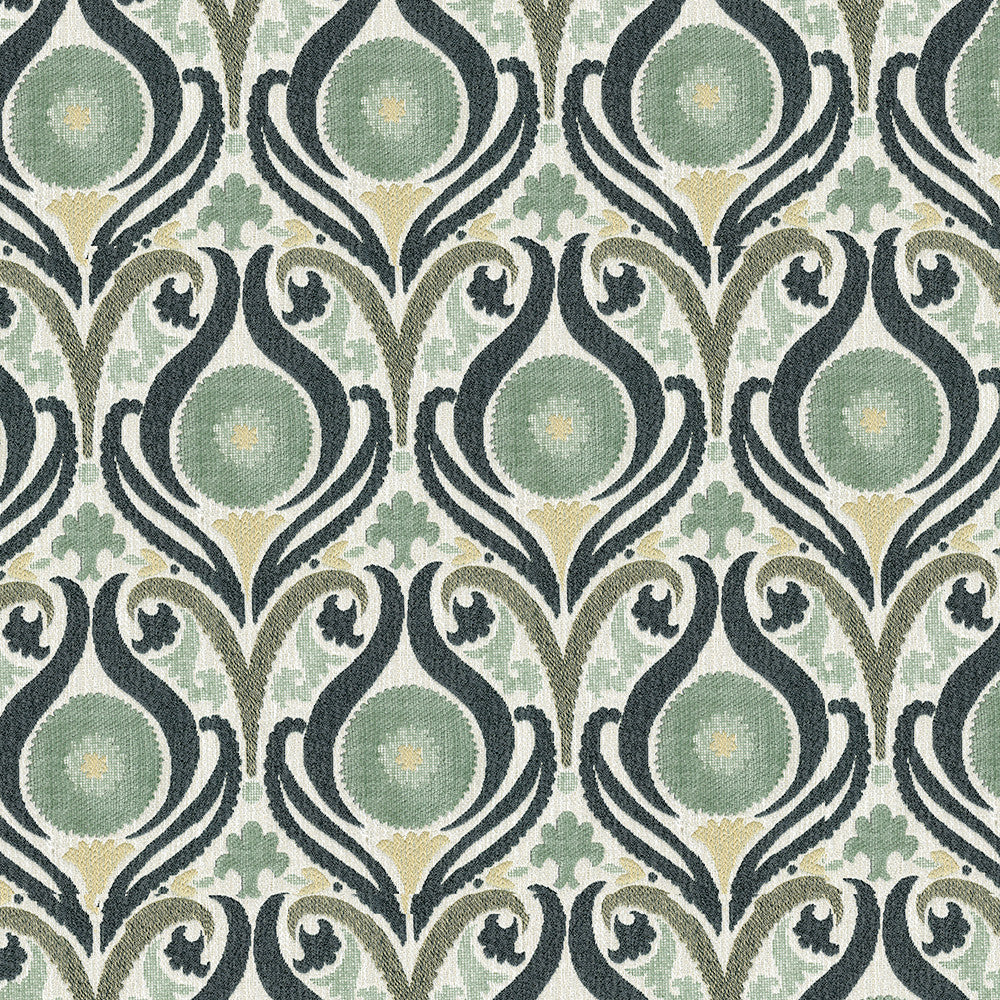 Captivate 21 Willow by ABBEYSHEA Designer Fabric N/A 85% Polyester, 15% Cotton China 50,000 Double Rubs </p><p>Repeat: Horizontal: 3.5" (9.0 cm) Across the Roll and Vertical: 5.1" (13.0 cm) Up the Roll 56" (142 cm) - Swanky Fabrics -