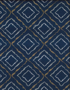 Serene Bronze White 5 by Norbar Designer Fabric GALLERY 60% COTTON 40% LINEN INDIA 8 7/8"V 4"H 52" - Swanky Fabrics -