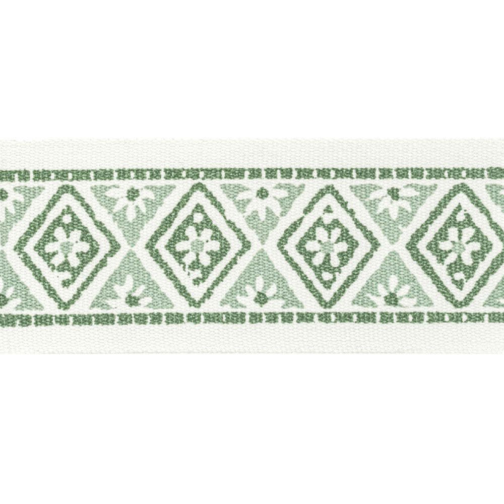 Shenandoah Tape 3 Seaglass by Stout Trim Stout Trim Shenandoah Tape 3 SeaglassTrim NATURAL BEAUTY TRIM INDIA </p><p>Repeat: H: 2.500, V: 1.500 2.5 in - Fabric Carolina -