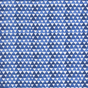 Sherman Indigo by Norbar Designer Fabric SUNRISE 100% SPUN POLYESTER TAIWAN 5 1/4"V 4 1/2"H 54" - Swanky Fabrics -