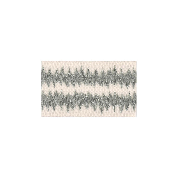 Shockwave Tape 1 Silver by Marcus William Trim Marcus William Trim Shockwave Tape 1 SilverTrim PERSUASIONS TRIM 100%COT %VEMB INDIA </p><p>Repeat: H: 7.875, V: 0.000 2 in - Fabric Carolina -