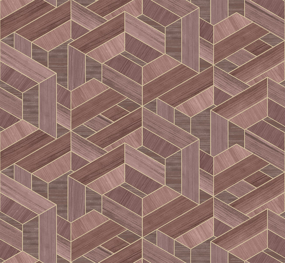 Linnea Soft Wine SHS10304 by Seabrook Designs Designer Wallpaper