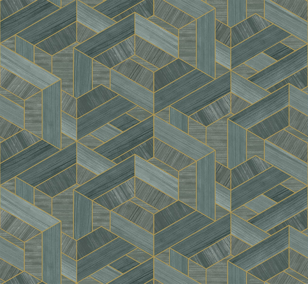 Linnea Celeste SHS10306 by Seabrook Designs Designer Wallpaper