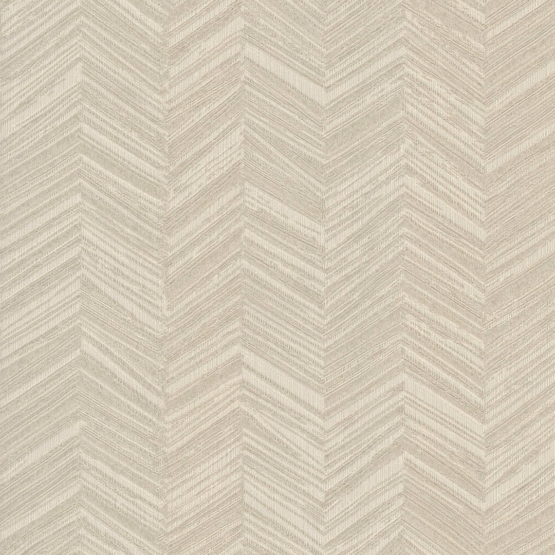 Raised Chevron Beige Wallpaper by York Wallcoverings Designer