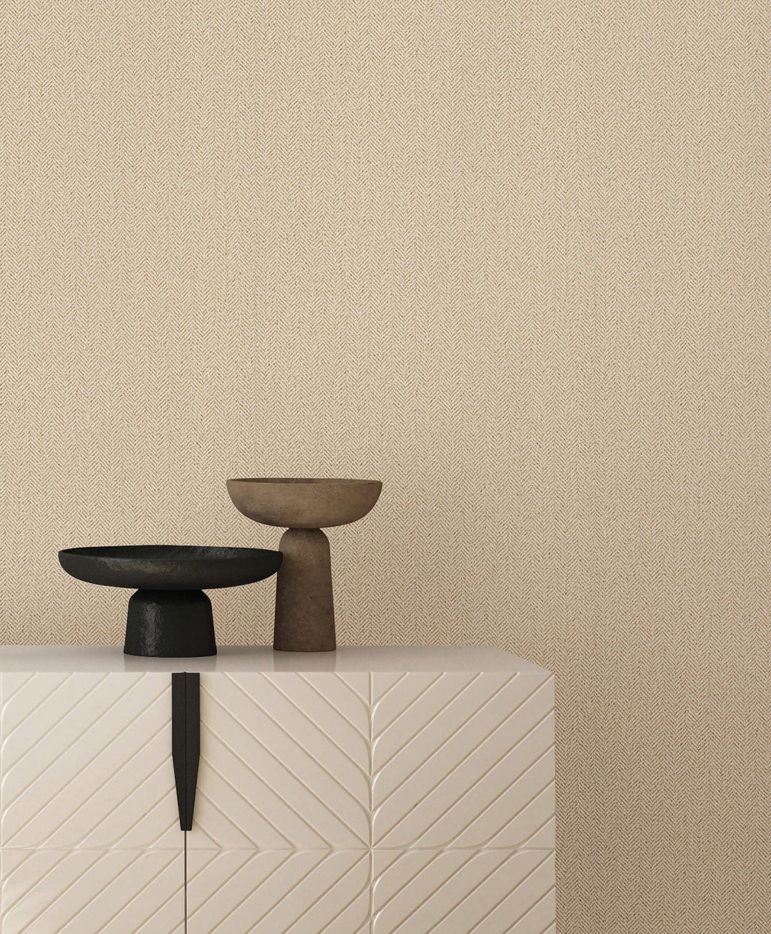 Tailored Chevron Wheat Wallpaper by York Wallcoverings Designer