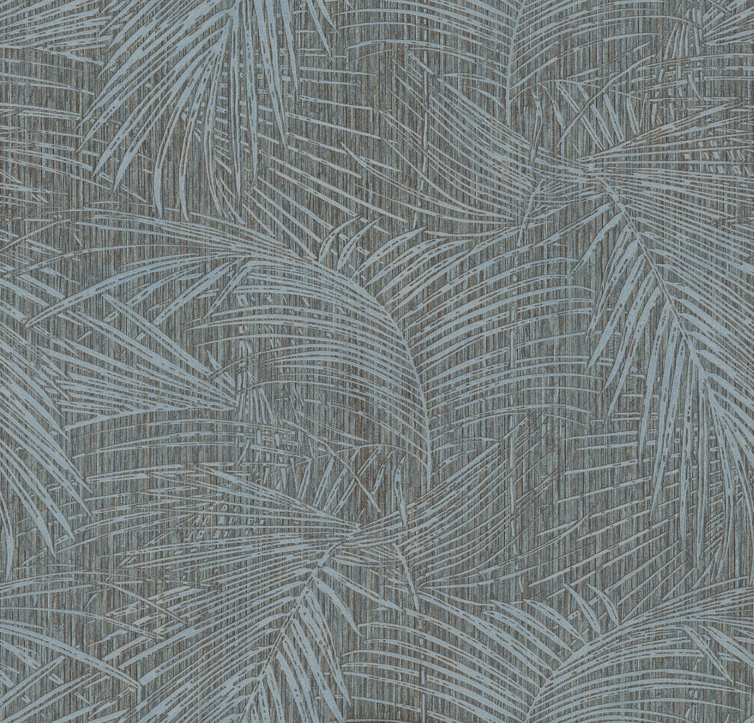 Della Palm Blue Multi Wallpaper by York Wallcoverings Designer