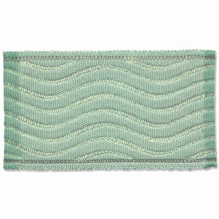Signature 3 Aqua by Stout Designer Trim NEW WORLD TAPES & BORDERS 91%SVI 9%MTL CHINA </p><p>Repeat: 0 2 in - Swanky Fabrics -