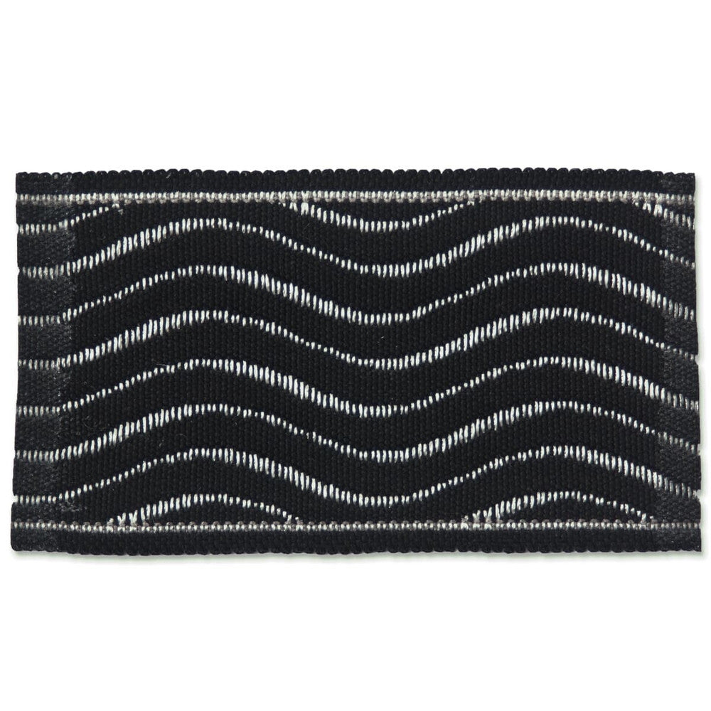 Signature 4 Ebony by Stout Designer Trim NEW WORLD TAPES & BORDERS 91%SVI 9%MTL CHINA </p><p>Repeat: 0 2 in - Swanky Fabrics -