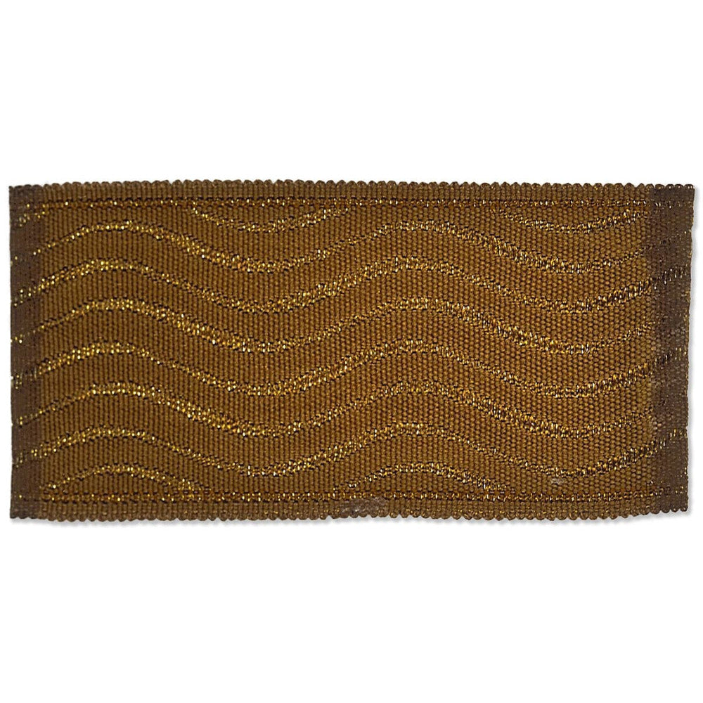 Signature 8 Coffee by Stout Designer Trim New World Tapes & Borders 91% Spun Viscose 9% Metallic CHINA Horizontal: 0 and Vertical: 0 2 in - Swanky Fabrics -