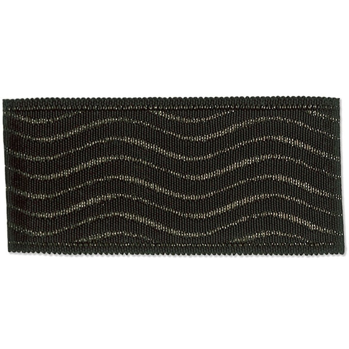 Signature 9 Charcoal by Stout Designer Trim NEW WORLD TAPES & BORDERS 91%SVI 9%MTL CHINA Horizontal: 0 and Vertical: 0 2 in - Swanky Fabrics -