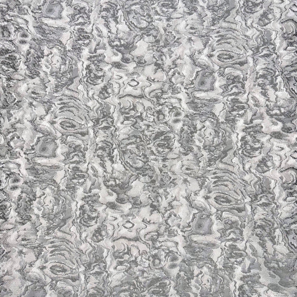 Le Krisel Silver Gray by Europatex Designer Fabric Le Krisel 100% Polyester 15.00" H, 7.00" V 118.00 inches - Swanky Fabrics -