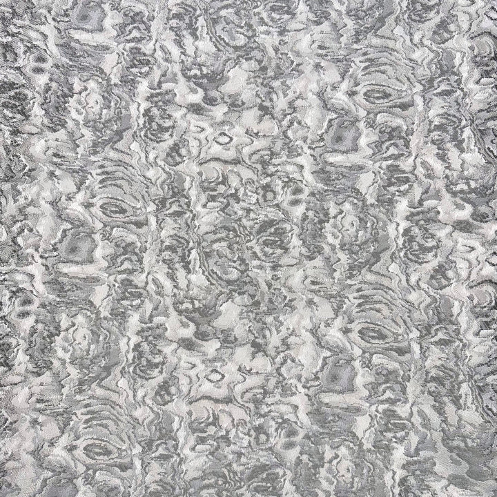 Le Krisel Silver Gray by Europatex Designer Fabric Le Krisel 100% Polyester 15.00" H, 7.00" V 118.00 inches - Swanky Fabrics -