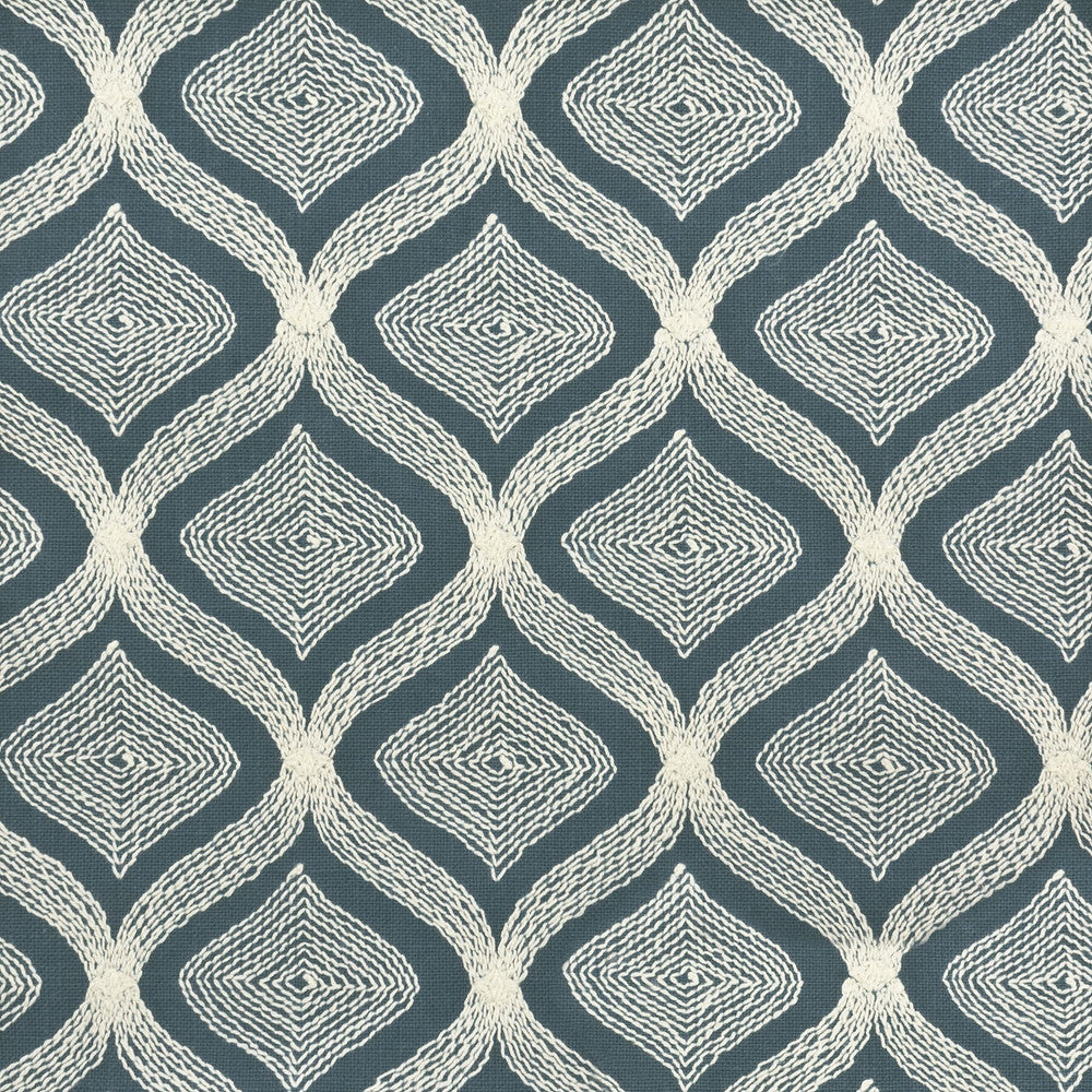 Sitka 1 Denim by Stout Designer Fabric COLOR MY WINDOW BLUE/NAVY 48%COT 52%POL %CEMB INDIA Horizontal: 2.75 and Vertical: 3.125 54 in - Swanky Fabrics -