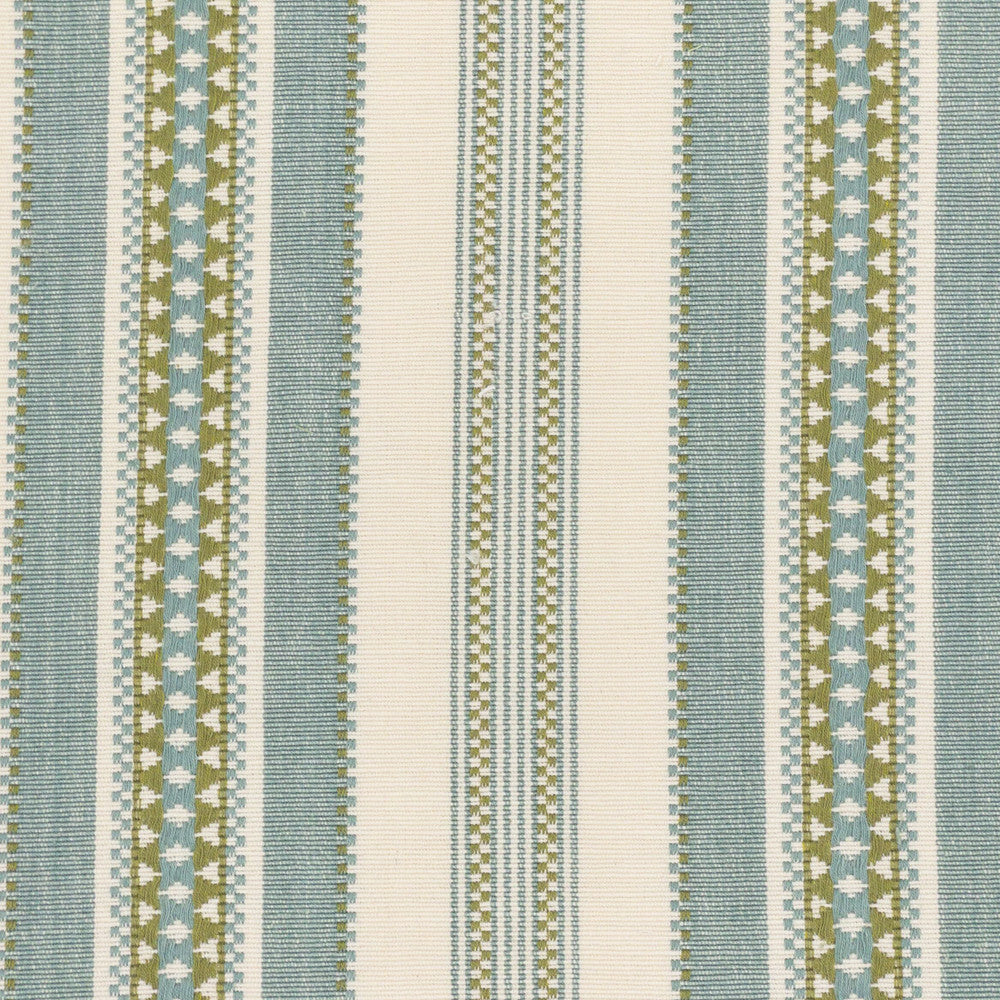 Siva 1 Bay by Stout Designer Fabric COMFORTABLE LIVING SPRING/MOSS 100%COT INDIA Horizontal: 4.750 and Vertical: 0.250 54 in - Swanky Fabrics -