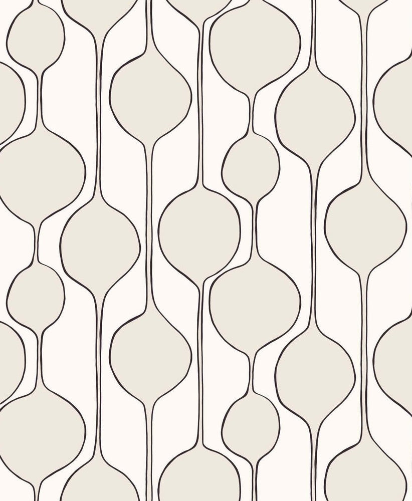 Minimalist Geometric Marshmallow SL80100 by Seabrook Designs Designer Wallpaper