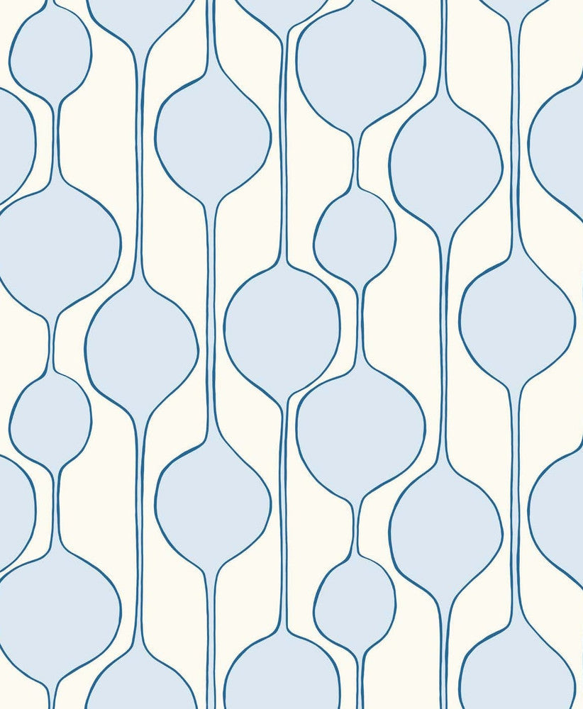 Minimalist Geometric Baby Blue SL80102 by Seabrook Designs Designer Wallpaper