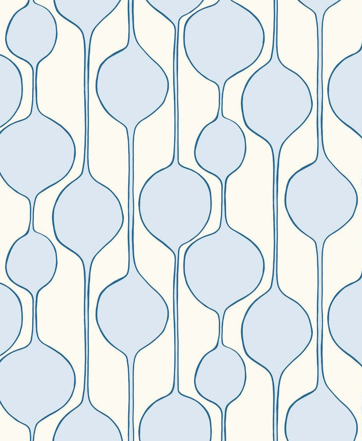 Minimalist Geometric Baby Blue SL80102 by Seabrook Designs Designer Wallpaper