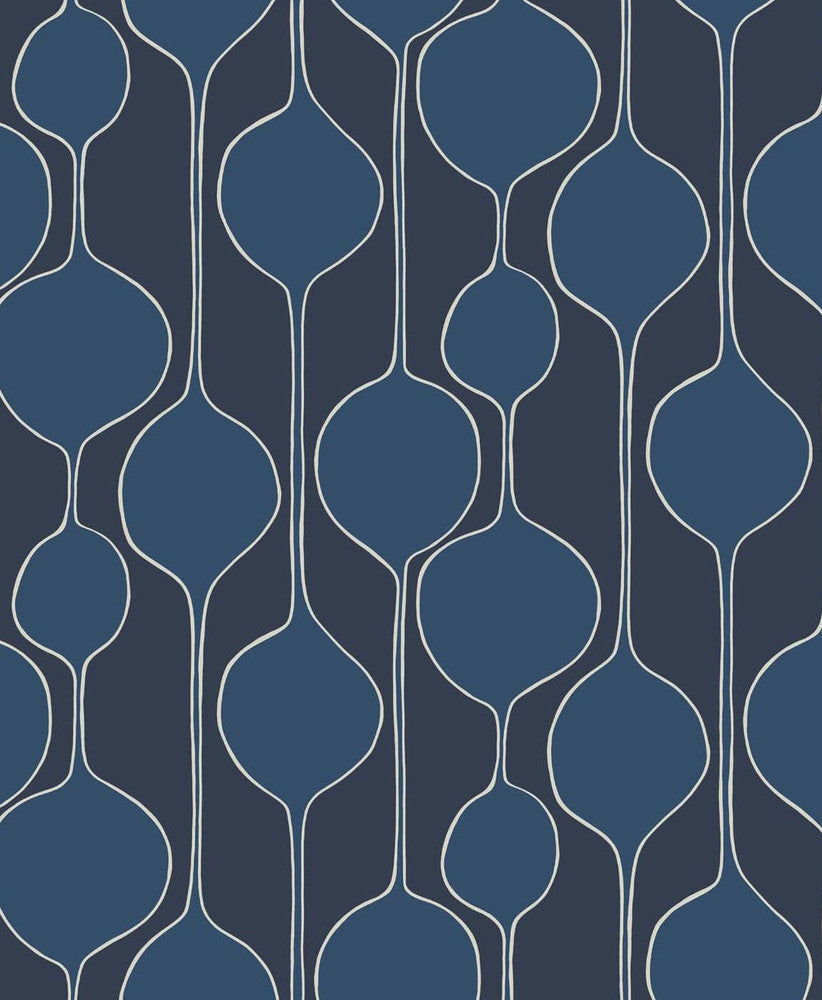 Minimalist Geometric Celtic Blue SL80112 by Seabrook Designs Designer Wallpaper