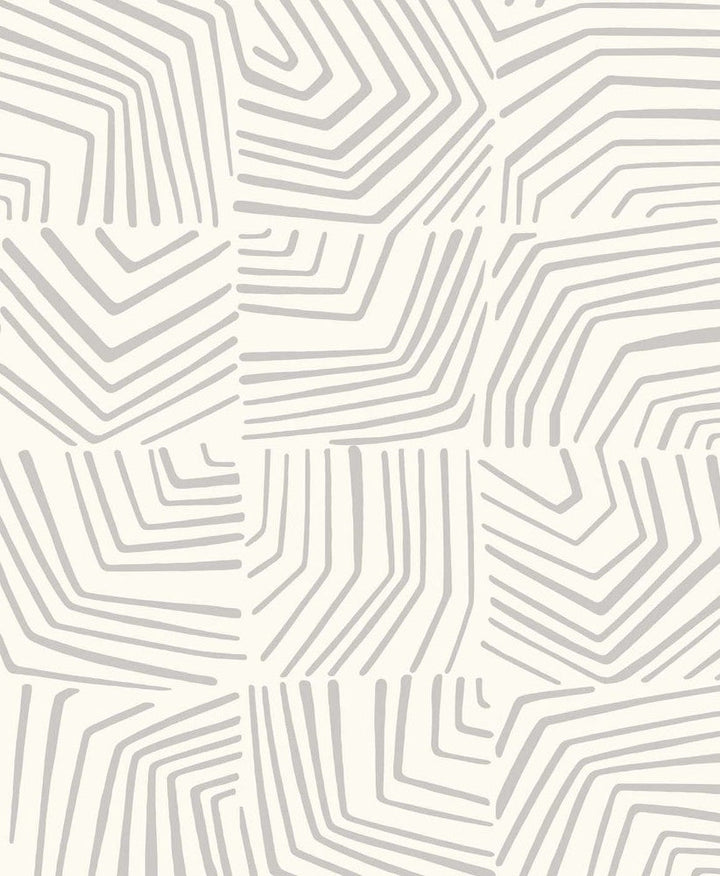 Linework Maze Fog SL80208 by Seabrook Designs Designer Wallpaper