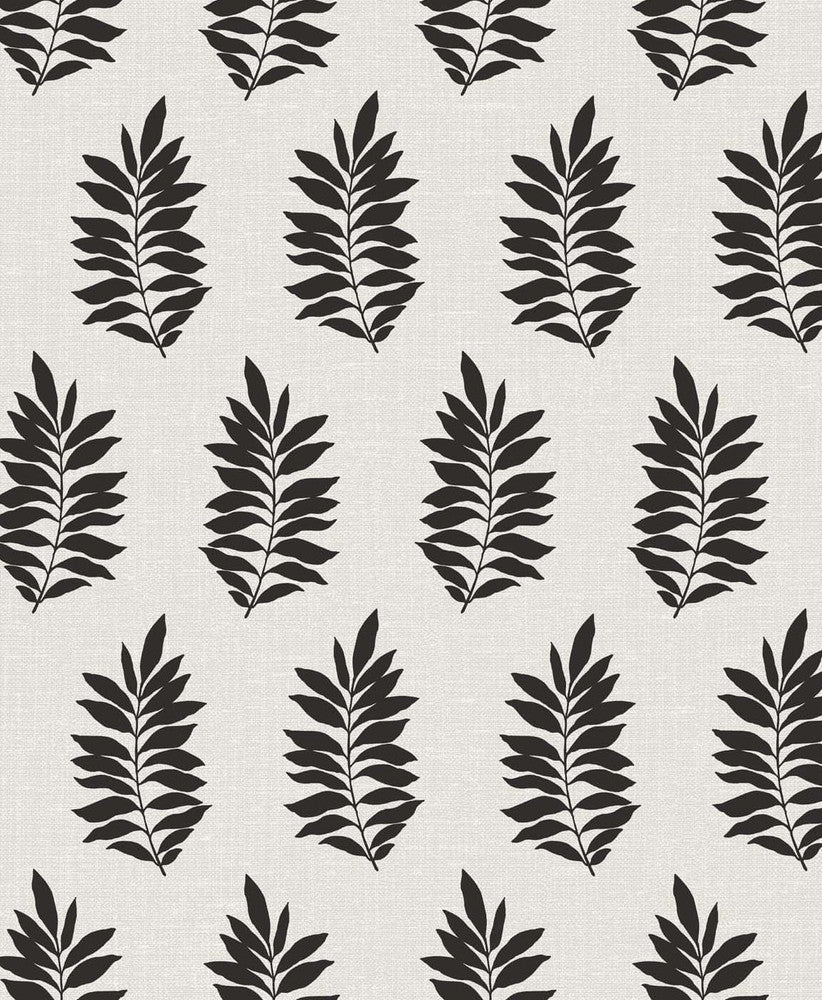 Pinnate Silhouette Onyx SL80300 by Seabrook Designs Designer Wallpaper